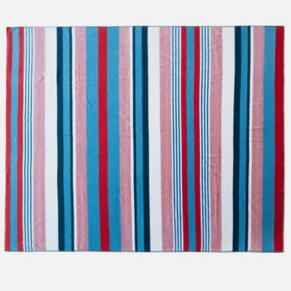 Huge Colorful Striped Design Beach Towel for Two (6ftx7ft)